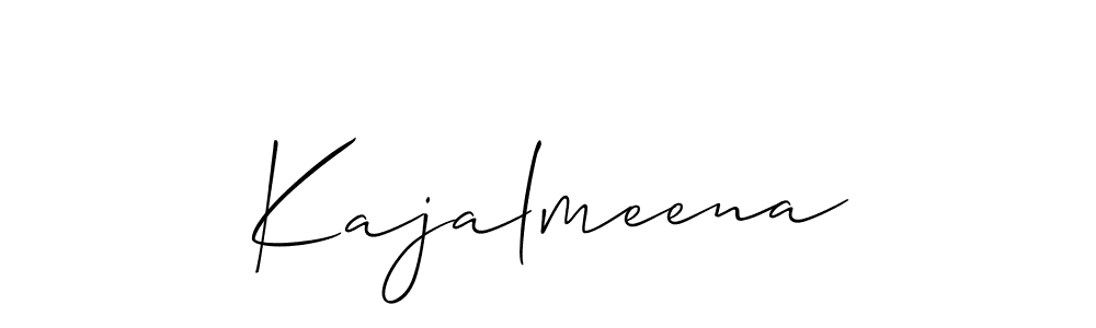 Create a beautiful signature design for name Kajalmeena. With this signature (Allison_Script) fonts, you can make a handwritten signature for free. Kajalmeena signature style 2 images and pictures png