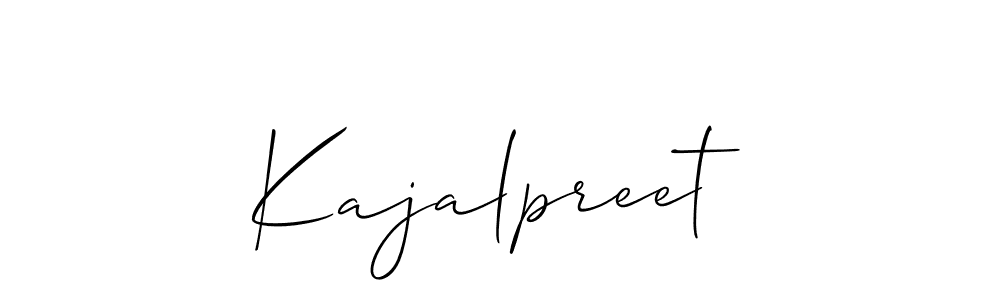 Make a beautiful signature design for name Kajalpreet. With this signature (Allison_Script) style, you can create a handwritten signature for free. Kajalpreet signature style 2 images and pictures png