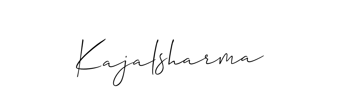 How to make Kajalsharma signature? Allison_Script is a professional autograph style. Create handwritten signature for Kajalsharma name. Kajalsharma signature style 2 images and pictures png