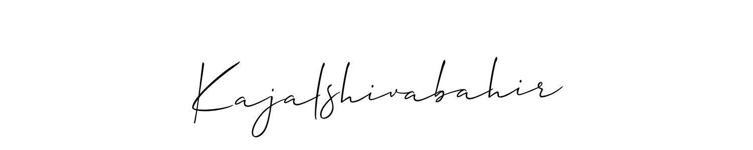 It looks lik you need a new signature style for name Kajalshivabahir. Design unique handwritten (Allison_Script) signature with our free signature maker in just a few clicks. Kajalshivabahir signature style 2 images and pictures png
