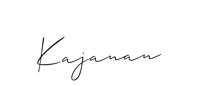 Create a beautiful signature design for name Kajanan. With this signature (Allison_Script) fonts, you can make a handwritten signature for free. Kajanan signature style 2 images and pictures png