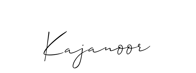 Also we have Kajanoor name is the best signature style. Create professional handwritten signature collection using Allison_Script autograph style. Kajanoor signature style 2 images and pictures png