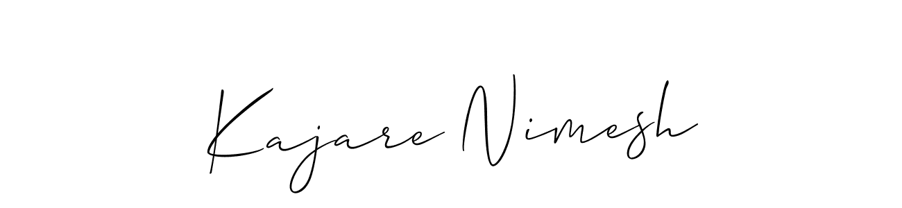 Similarly Allison_Script is the best handwritten signature design. Signature creator online .You can use it as an online autograph creator for name Kajare Nimesh. Kajare Nimesh signature style 2 images and pictures png