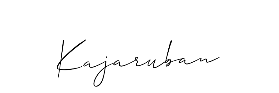 if you are searching for the best signature style for your name Kajaruban. so please give up your signature search. here we have designed multiple signature styles  using Allison_Script. Kajaruban signature style 2 images and pictures png