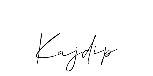 Allison_Script is a professional signature style that is perfect for those who want to add a touch of class to their signature. It is also a great choice for those who want to make their signature more unique. Get Kajdip name to fancy signature for free. Kajdip signature style 2 images and pictures png
