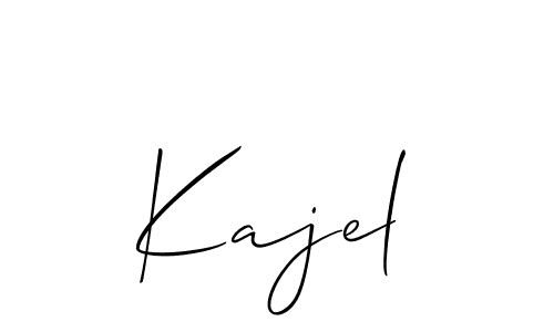 It looks lik you need a new signature style for name Kajel. Design unique handwritten (Allison_Script) signature with our free signature maker in just a few clicks. Kajel signature style 2 images and pictures png
