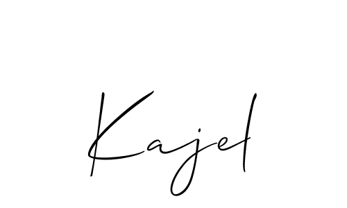 It looks lik you need a new signature style for name Kajel. Design unique handwritten (Allison_Script) signature with our free signature maker in just a few clicks. Kajel signature style 2 images and pictures png