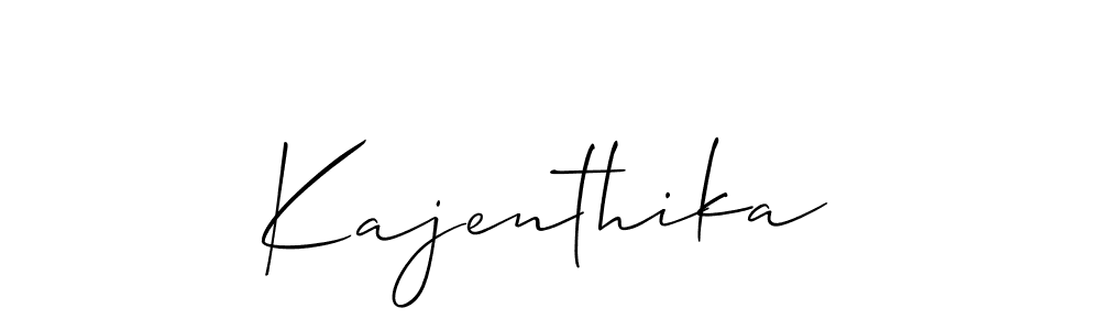 How to make Kajenthika signature? Allison_Script is a professional autograph style. Create handwritten signature for Kajenthika name. Kajenthika signature style 2 images and pictures png