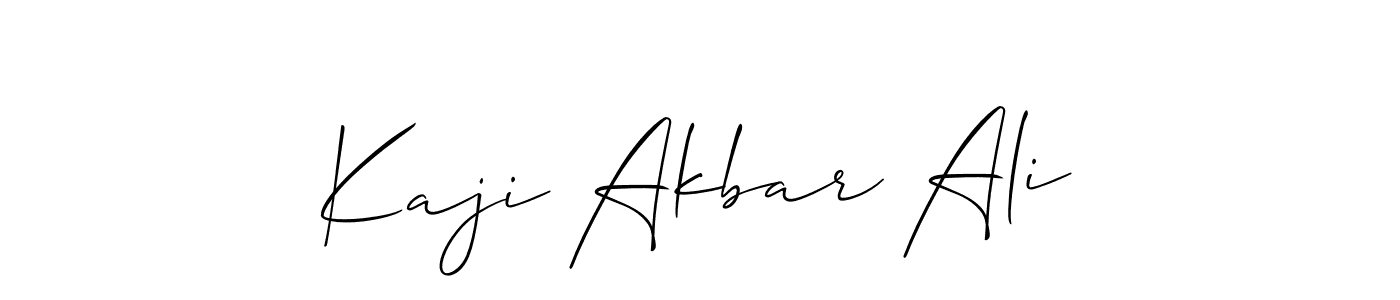 You should practise on your own different ways (Allison_Script) to write your name (Kaji Akbar Ali) in signature. don't let someone else do it for you. Kaji Akbar Ali signature style 2 images and pictures png