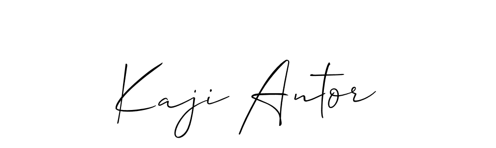 Use a signature maker to create a handwritten signature online. With this signature software, you can design (Allison_Script) your own signature for name Kaji Antor. Kaji Antor signature style 2 images and pictures png