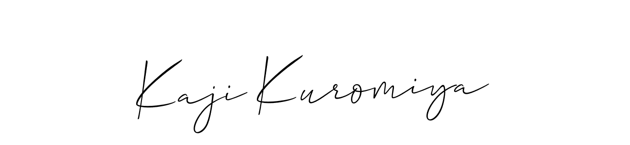 You should practise on your own different ways (Allison_Script) to write your name (Kaji Kuromiya) in signature. don't let someone else do it for you. Kaji Kuromiya signature style 2 images and pictures png