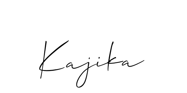 Use a signature maker to create a handwritten signature online. With this signature software, you can design (Allison_Script) your own signature for name Kajika. Kajika signature style 2 images and pictures png