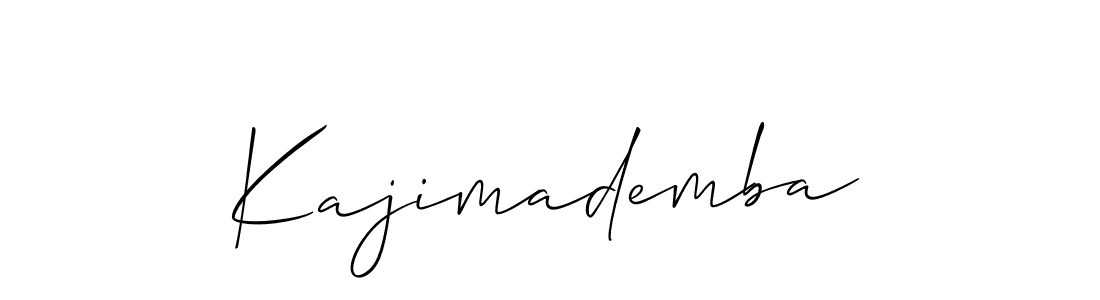 Design your own signature with our free online signature maker. With this signature software, you can create a handwritten (Allison_Script) signature for name Kajimademba. Kajimademba signature style 2 images and pictures png