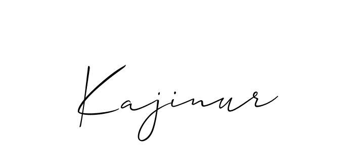 How to make Kajinur signature? Allison_Script is a professional autograph style. Create handwritten signature for Kajinur name. Kajinur signature style 2 images and pictures png