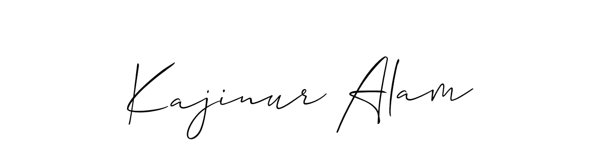 if you are searching for the best signature style for your name Kajinur Alam. so please give up your signature search. here we have designed multiple signature styles  using Allison_Script. Kajinur Alam signature style 2 images and pictures png