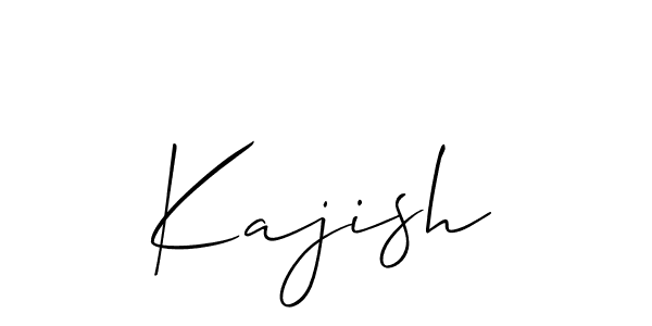 Allison_Script is a professional signature style that is perfect for those who want to add a touch of class to their signature. It is also a great choice for those who want to make their signature more unique. Get Kajish name to fancy signature for free. Kajish signature style 2 images and pictures png