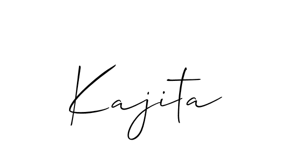 Allison_Script is a professional signature style that is perfect for those who want to add a touch of class to their signature. It is also a great choice for those who want to make their signature more unique. Get Kajita name to fancy signature for free. Kajita signature style 2 images and pictures png