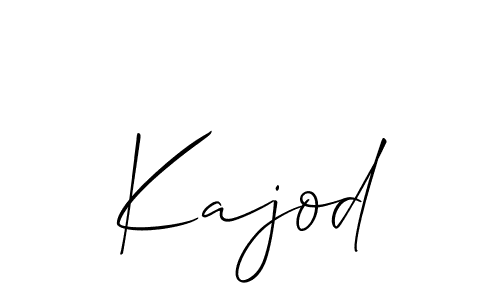 The best way (Allison_Script) to make a short signature is to pick only two or three words in your name. The name Kajod include a total of six letters. For converting this name. Kajod signature style 2 images and pictures png