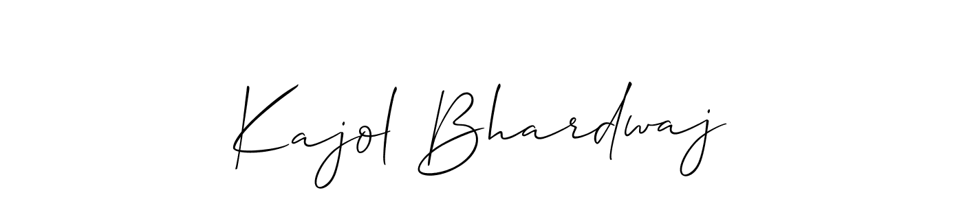 Make a beautiful signature design for name Kajol Bhardwaj. With this signature (Allison_Script) style, you can create a handwritten signature for free. Kajol Bhardwaj signature style 2 images and pictures png