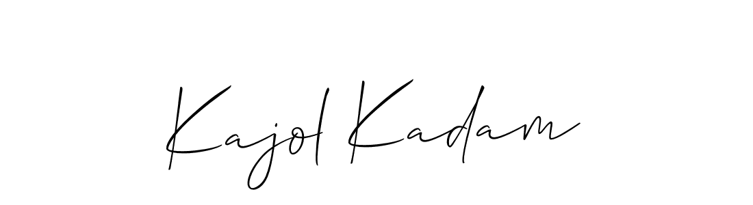 Allison_Script is a professional signature style that is perfect for those who want to add a touch of class to their signature. It is also a great choice for those who want to make their signature more unique. Get Kajol Kadam name to fancy signature for free. Kajol Kadam signature style 2 images and pictures png