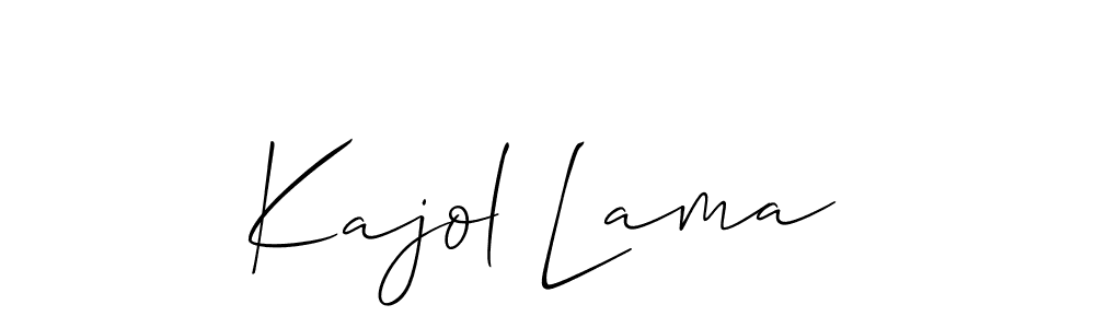 How to make Kajol Lama name signature. Use Allison_Script style for creating short signs online. This is the latest handwritten sign. Kajol Lama signature style 2 images and pictures png
