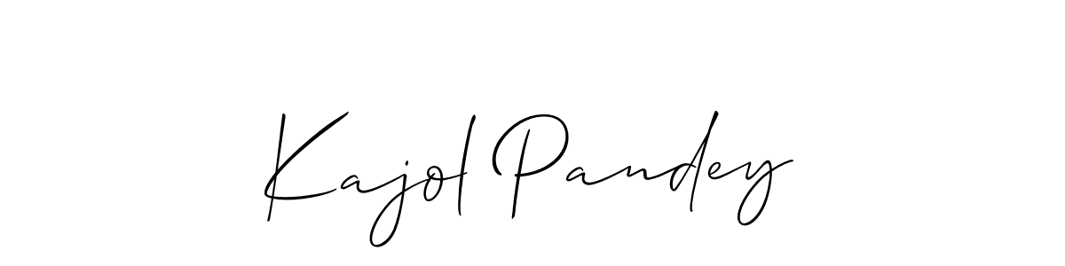 It looks lik you need a new signature style for name Kajol Pandey. Design unique handwritten (Allison_Script) signature with our free signature maker in just a few clicks. Kajol Pandey signature style 2 images and pictures png