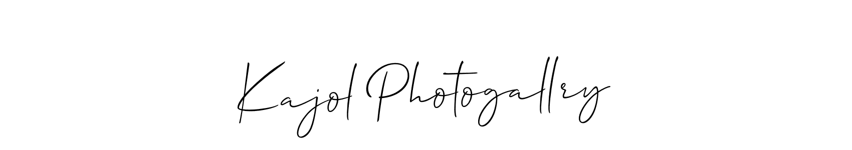 Allison_Script is a professional signature style that is perfect for those who want to add a touch of class to their signature. It is also a great choice for those who want to make their signature more unique. Get Kajol Photogallry name to fancy signature for free. Kajol Photogallry signature style 2 images and pictures png