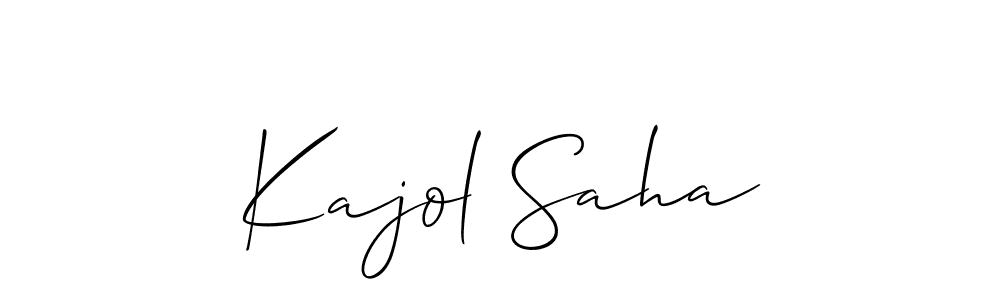 Also You can easily find your signature by using the search form. We will create Kajol Saha name handwritten signature images for you free of cost using Allison_Script sign style. Kajol Saha signature style 2 images and pictures png