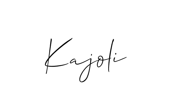 Create a beautiful signature design for name Kajoli. With this signature (Allison_Script) fonts, you can make a handwritten signature for free. Kajoli signature style 2 images and pictures png