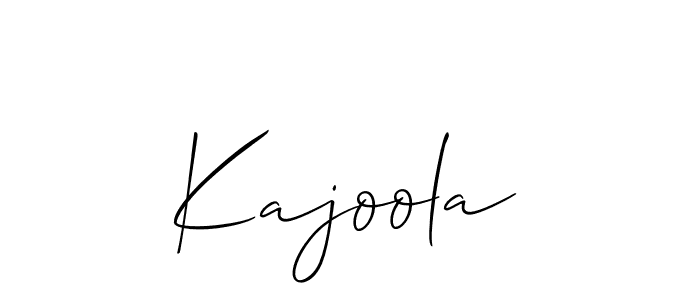 How to Draw Kajoola signature style? Allison_Script is a latest design signature styles for name Kajoola. Kajoola signature style 2 images and pictures png