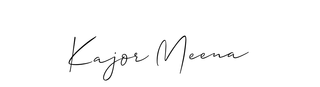 Design your own signature with our free online signature maker. With this signature software, you can create a handwritten (Allison_Script) signature for name Kajor Meena. Kajor Meena signature style 2 images and pictures png