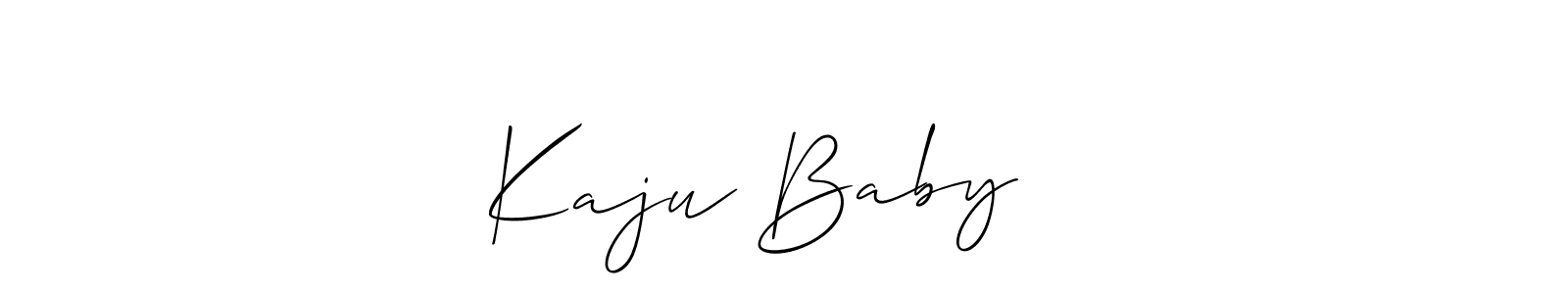 How to make Kaju Baby ❤️ name signature. Use Allison_Script style for creating short signs online. This is the latest handwritten sign. Kaju Baby ❤️ signature style 2 images and pictures png