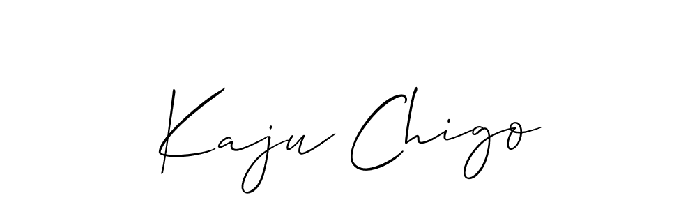 Create a beautiful signature design for name Kaju Chigo. With this signature (Allison_Script) fonts, you can make a handwritten signature for free. Kaju Chigo signature style 2 images and pictures png