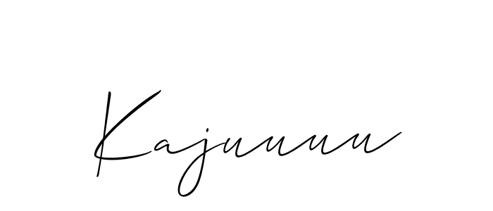 Create a beautiful signature design for name Kajuuuu. With this signature (Allison_Script) fonts, you can make a handwritten signature for free. Kajuuuu signature style 2 images and pictures png