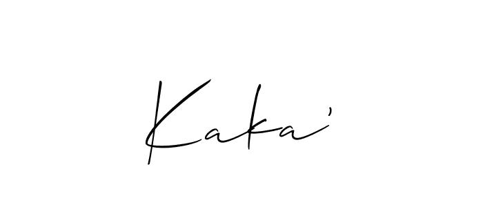 You should practise on your own different ways (Allison_Script) to write your name (Kaka’) in signature. don't let someone else do it for you. Kaka’ signature style 2 images and pictures png