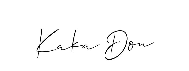 Design your own signature with our free online signature maker. With this signature software, you can create a handwritten (Allison_Script) signature for name Kaka Don. Kaka Don signature style 2 images and pictures png