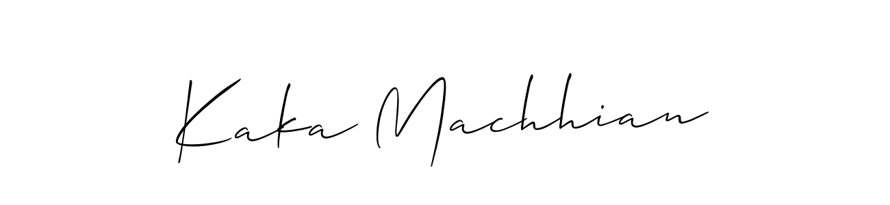 Similarly Allison_Script is the best handwritten signature design. Signature creator online .You can use it as an online autograph creator for name Kaka Machhian. Kaka Machhian signature style 2 images and pictures png