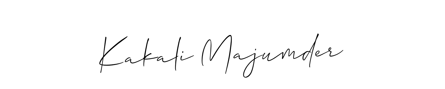 It looks lik you need a new signature style for name Kakali Majumder. Design unique handwritten (Allison_Script) signature with our free signature maker in just a few clicks. Kakali Majumder signature style 2 images and pictures png