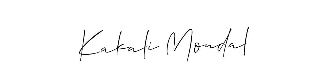 Use a signature maker to create a handwritten signature online. With this signature software, you can design (Allison_Script) your own signature for name Kakali Mondal. Kakali Mondal signature style 2 images and pictures png