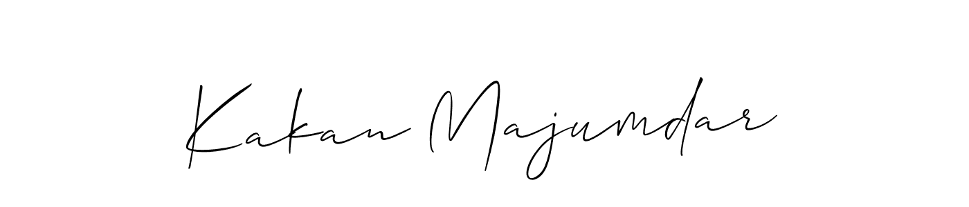 The best way (Allison_Script) to make a short signature is to pick only two or three words in your name. The name Kakan Majumdar include a total of six letters. For converting this name. Kakan Majumdar signature style 2 images and pictures png