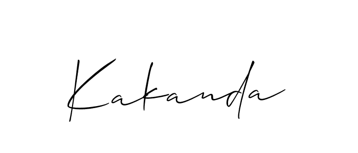 The best way (Allison_Script) to make a short signature is to pick only two or three words in your name. The name Kakanda include a total of six letters. For converting this name. Kakanda signature style 2 images and pictures png