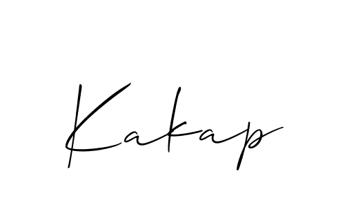 The best way (Allison_Script) to make a short signature is to pick only two or three words in your name. The name Kakap include a total of six letters. For converting this name. Kakap signature style 2 images and pictures png