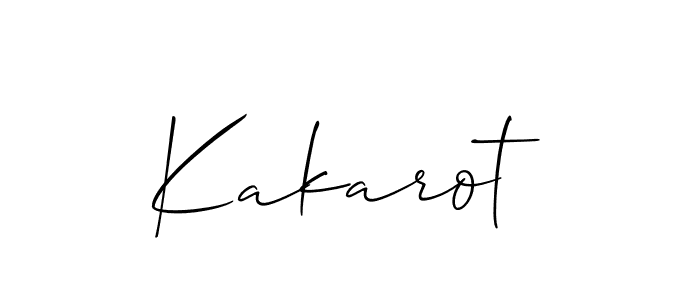 if you are searching for the best signature style for your name Kakarot. so please give up your signature search. here we have designed multiple signature styles  using Allison_Script. Kakarot signature style 2 images and pictures png