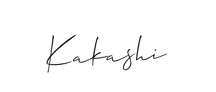 Make a beautiful signature design for name Kakashi. With this signature (Allison_Script) style, you can create a handwritten signature for free. Kakashi signature style 2 images and pictures png