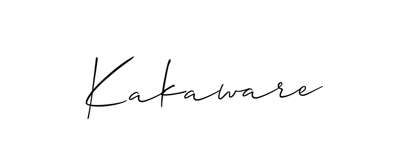 It looks lik you need a new signature style for name Kakaware. Design unique handwritten (Allison_Script) signature with our free signature maker in just a few clicks. Kakaware signature style 2 images and pictures png