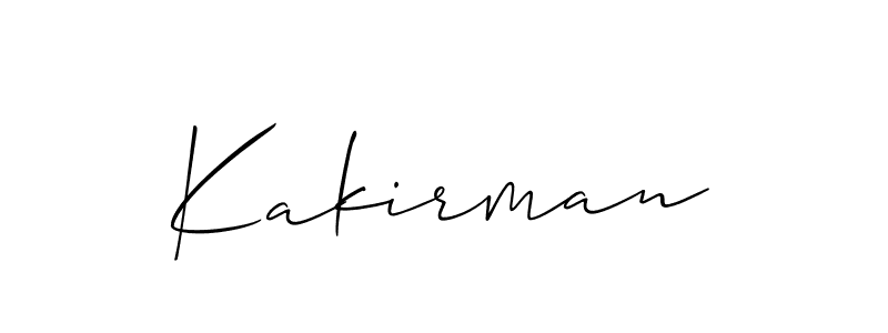 Create a beautiful signature design for name Kakirman. With this signature (Allison_Script) fonts, you can make a handwritten signature for free. Kakirman signature style 2 images and pictures png