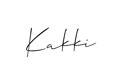if you are searching for the best signature style for your name Kakki. so please give up your signature search. here we have designed multiple signature styles  using Allison_Script. Kakki signature style 2 images and pictures png