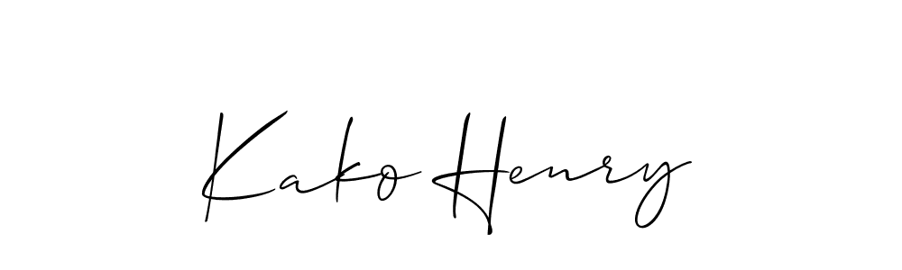 Make a beautiful signature design for name Kako Henry. With this signature (Allison_Script) style, you can create a handwritten signature for free. Kako Henry signature style 2 images and pictures png