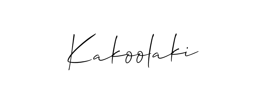 Also we have Kakoolaki name is the best signature style. Create professional handwritten signature collection using Allison_Script autograph style. Kakoolaki signature style 2 images and pictures png