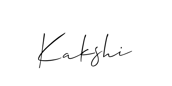 Use a signature maker to create a handwritten signature online. With this signature software, you can design (Allison_Script) your own signature for name Kakshi. Kakshi signature style 2 images and pictures png